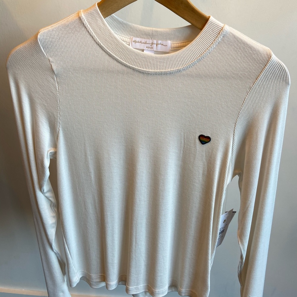 Heart Long Sleeve Rib Tee